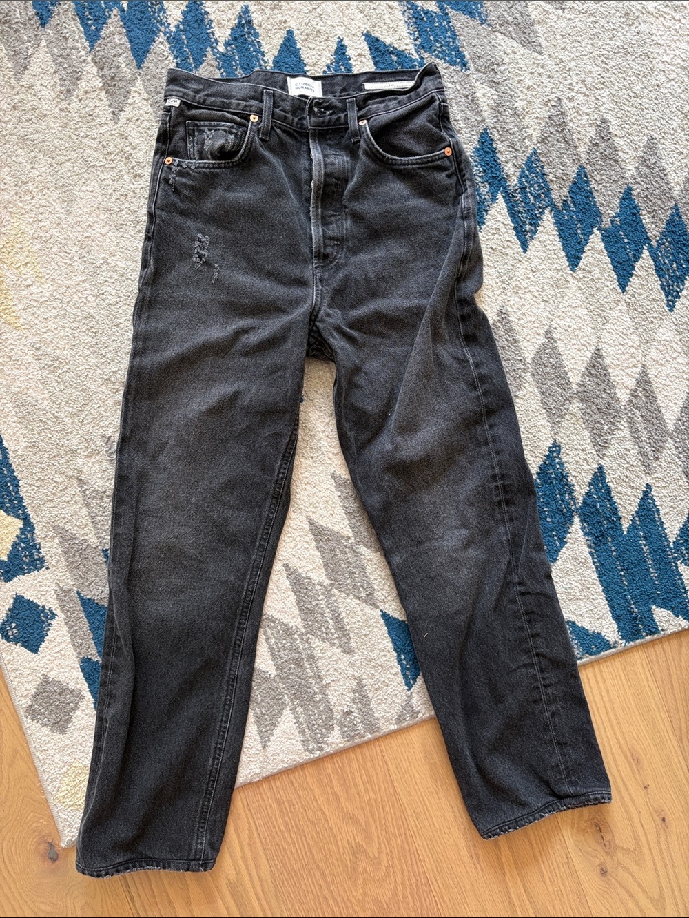 Citizens Of Humanity - Eva cut- Black High-Rise Relaxed Baggy Jeans